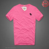 heren abercrombie and fitch v-hals korte tees moose logo rose Kleren Site a88zt599